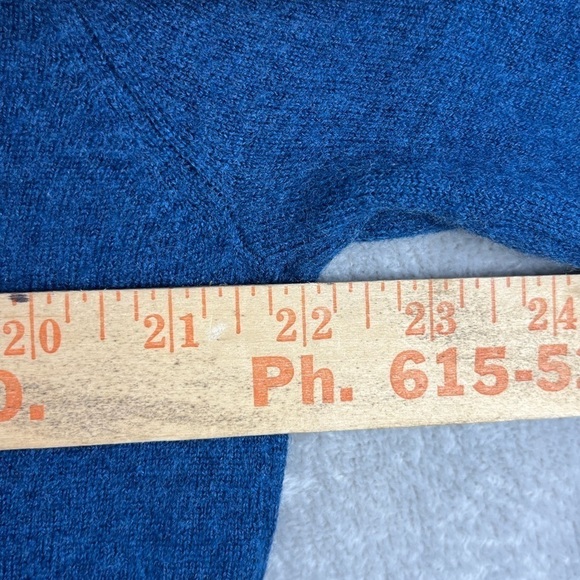 HART SCHAFFNER MARX Fine Merino Wool Sweater Blue V-Neck XL - Picture 13 of 13